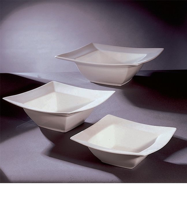 Square Rim Contemporary Bowl 7" Sq.